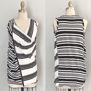 Anthropologie fei mixed media striped tank top xs